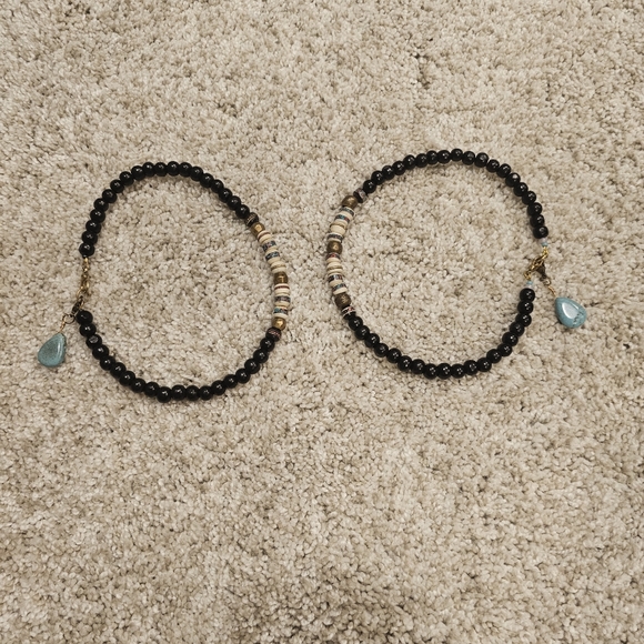 Boot JEWELRY Turquoise charm on beaded Boot Bracelet Ankle bracelet - Picture 4 of 6